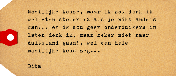 Label van Dita Janssens