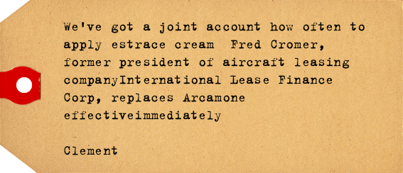 Label van Clement GmOShKJOOcXsVqbFeCi